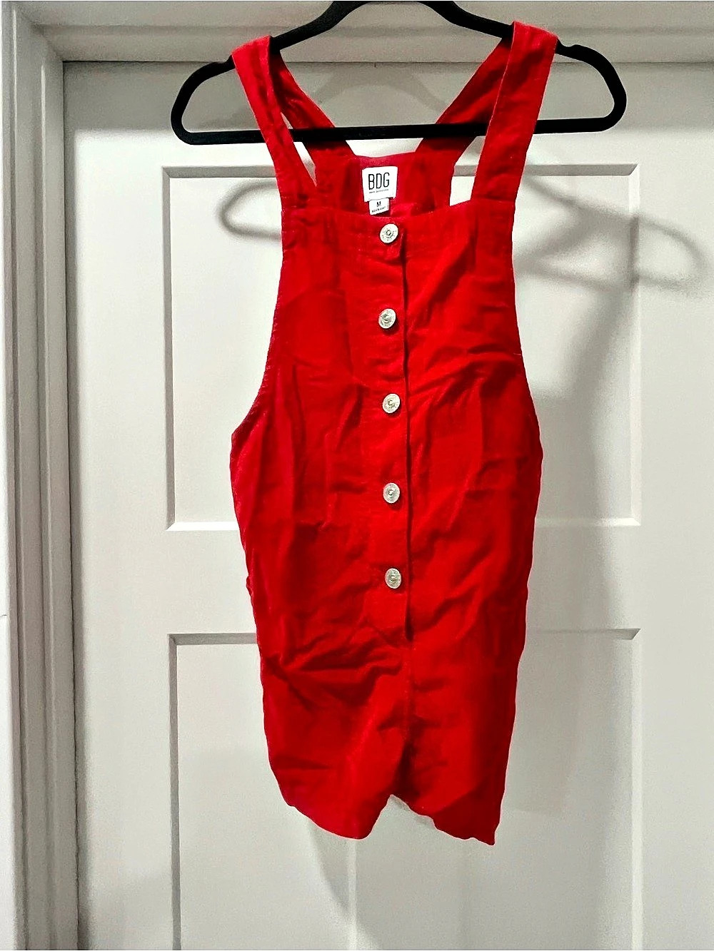 BDG Candid Burgundy Corduroy Overalls shorts romper Red Medium Like New